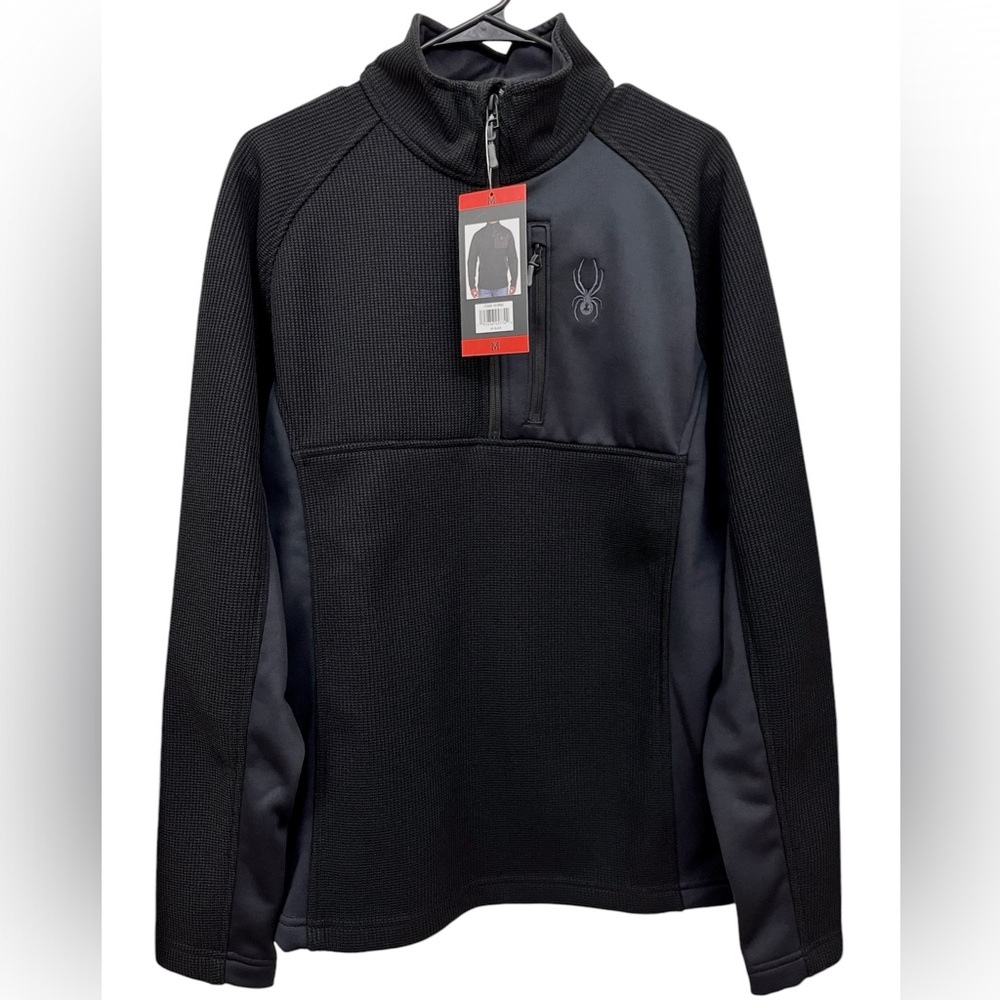 Spyder | Men’s Bandit Wengen Half Zip Sweater | Black | Medium